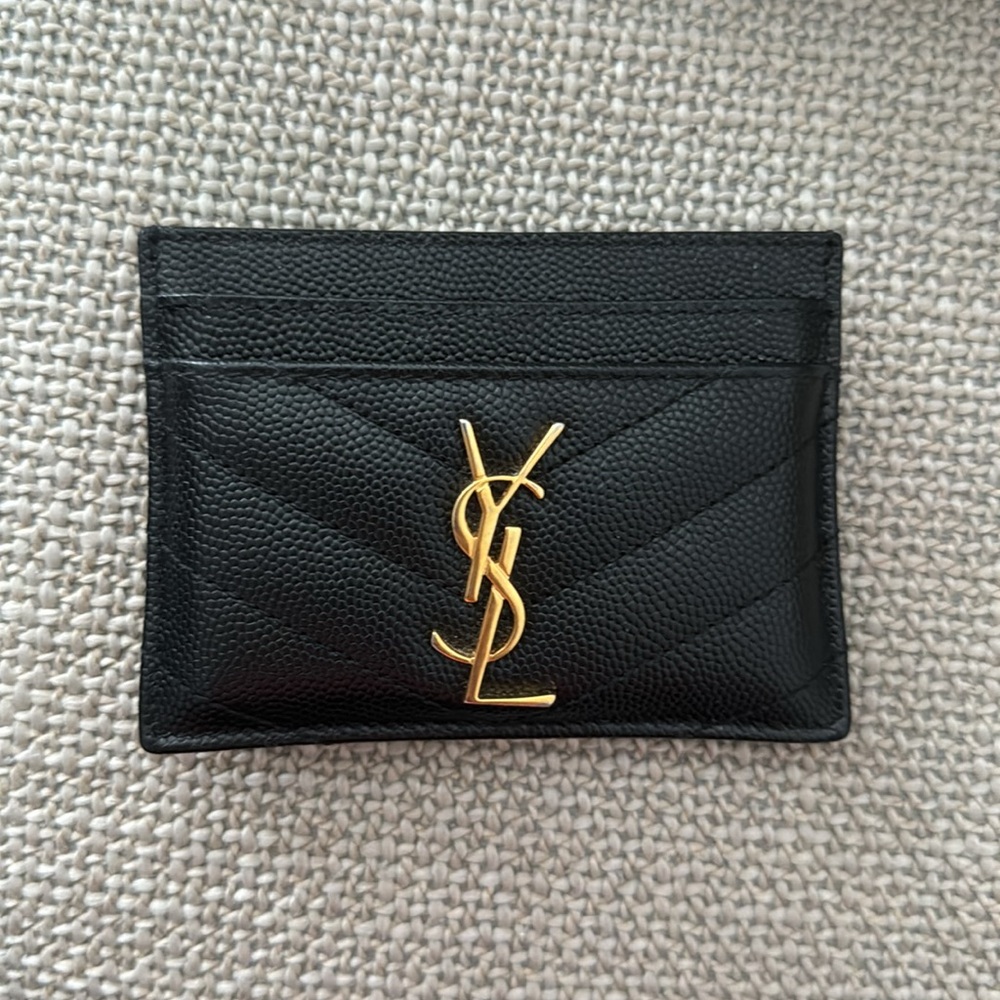 YSL Monogram card case.